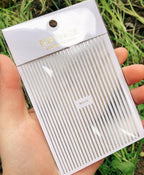 Stripe Line Nail Sticker Decal Thin Lining Line Art Self-Adhesive Peel Off Silver /Gold /White /Black Gold Stickers Accessories Strip Line Nail Decal Self-Adhesive 3D Wave Decal Decoration Metallic Curve Design Decoration for Women Girls Stevvex