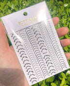 Stripe Line Nail Sticker Decal Thin Lining Line Art Self-Adhesive Peel Off Silver /Gold /White /Black Gold Stickers Accessories Strip Line Nail Decal Self-Adhesive 3D Wave Decal Decoration Metallic Curve Design Decoration for Women Girls Stevvex