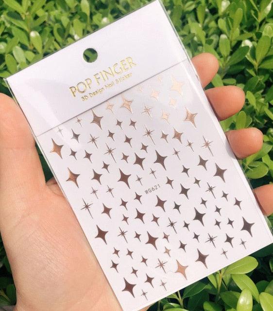 Stripe Line Nail Sticker Decal Thin Lining Line Art Self-Adhesive Peel Off Silver /Gold /White /Black Gold Stickers Accessories Strip Line Nail Decal Self-Adhesive 3D Wave Decal Decoration Metallic Curve Design Decoration for Women Girls Stevvex