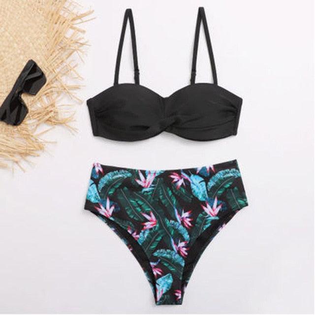 Striped Lace Ruffle Push Up Women Swimsuit Female Swimwear Bra Cup Bikini Set High Cut Bathing Suit Women Two Piece Swimsuits Push Up Bikini Sets Bathing Suits Ruffle Bikini Tops With Bottoms For Teen Girls Stevvex