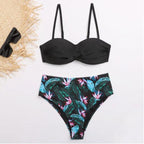 Striped Lace Ruffle Push Up Women Swimsuit Female Swimwear Bra Cup Bikini Set High Cut Bathing Suit Women Two Piece Swimsuits Push Up Bikini Sets Bathing Suits Ruffle Bikini Tops With Bottoms For Teen Girls Stevvex