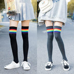 Striped Long Warm Thigh High Stockings Women's Casual Tube Thigh High Socks for School Over Knee High Socks for girls Stevvex
