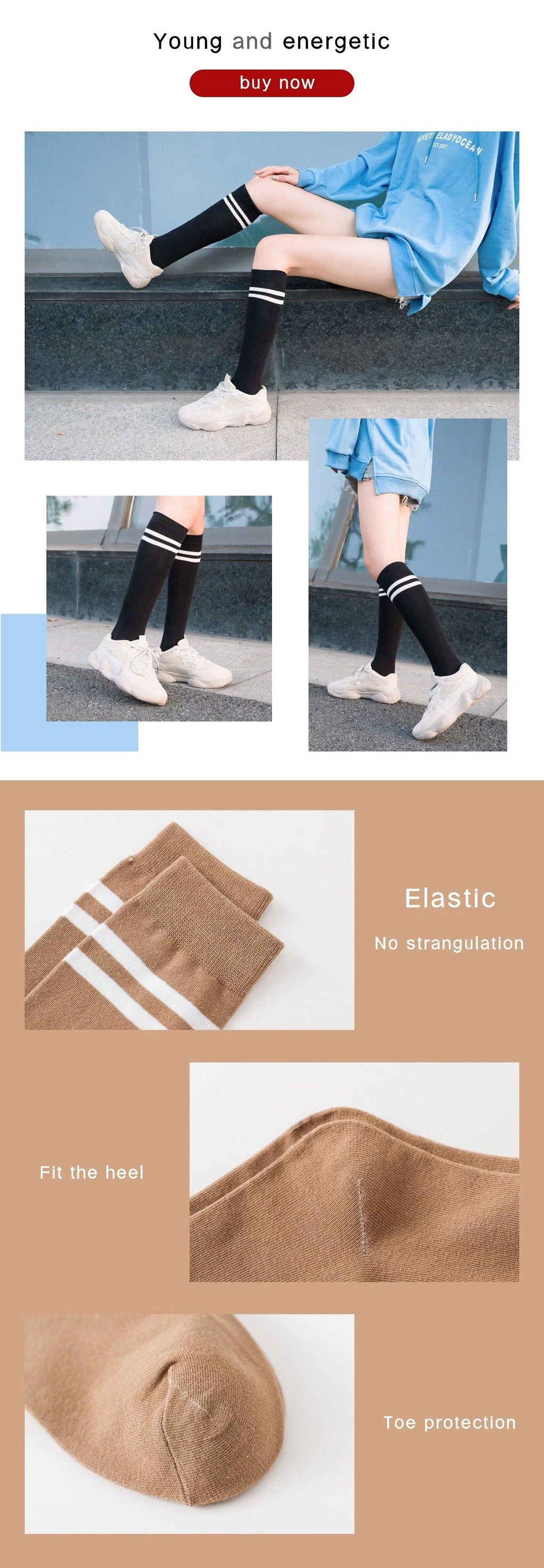 Striped Long Warm Thigh High Stockings Women's Casual Tube Thigh High Socks for School Over Knee High Socks for girls Stevvex