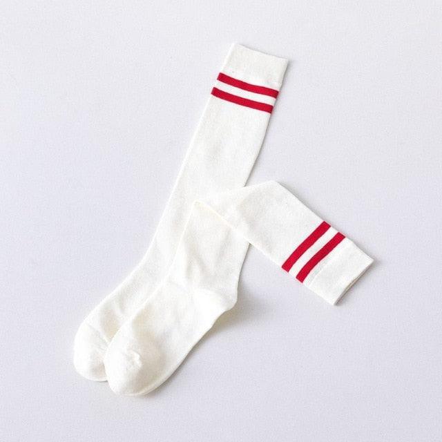 Striped Long Warm Thigh High Stockings Women's Casual Tube Thigh High Socks for School Over Knee High Socks for girls Stevvex