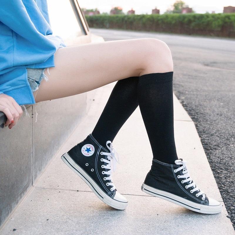 Striped Long Warm Thigh High Stockings Women's Casual Tube Thigh High Socks for School Over Knee High Socks for girls Stevvex