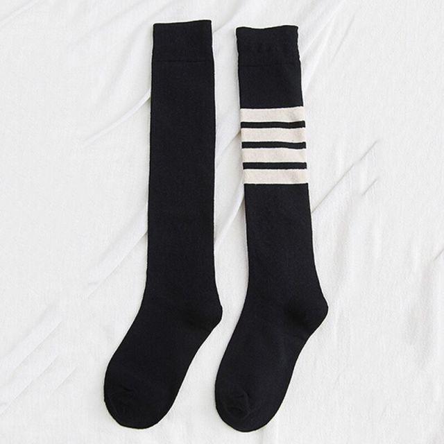 Striped Long Warm Thigh High Stockings Women's Casual Tube Thigh High Socks for School Over Knee High Socks for girls Stevvex