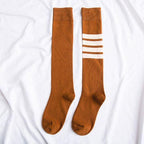 Striped Long Warm Thigh High Stockings Women's Casual Tube Thigh High Socks for School Over Knee High Socks for girls Stevvex