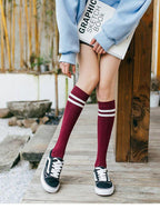 Striped Long Warm Thigh High Stockings Women's Casual Tube Thigh High Socks for School Over Knee High Socks for girls Stevvex