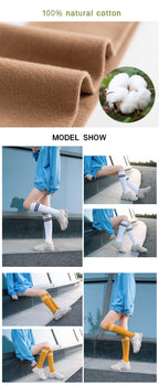 Striped Long Warm Thigh High Stockings Women's Casual Tube Thigh High Socks for School Over Knee High Socks for girls Stevvex