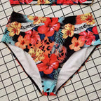 Striped Plus Size Women 2 Pieces Bikini Women's Plus Size Bathing Suits Two Piece High Cut Bikini Sets Waist Swimsuits Swimwear Large Size Swimsuit Off Shoulder High Waist Bathing Suit High Cut Swimwear Stevvex