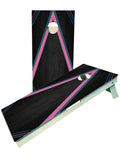 Multi Color Neon Striped Cornhole Boards - SJB-DIAMOND ELITES