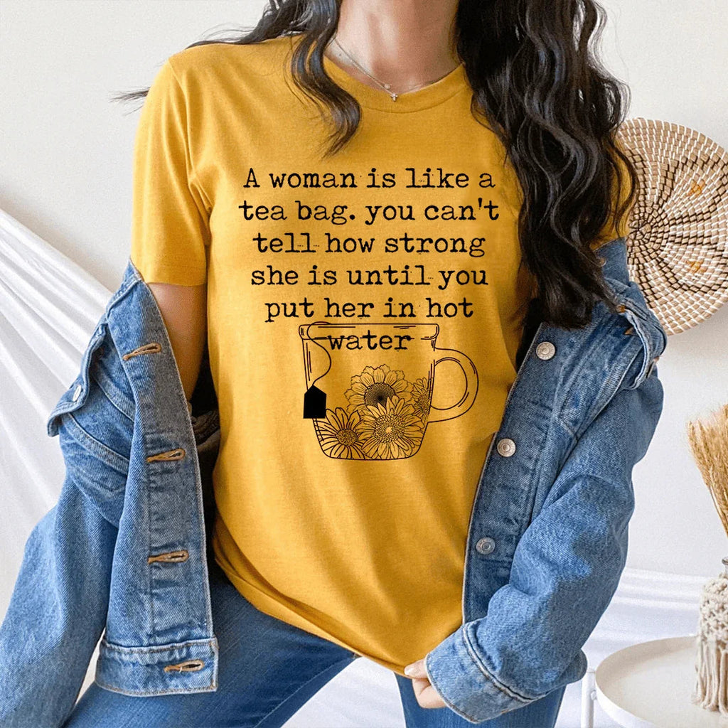 Strong Woman Tee Peachy Sunday