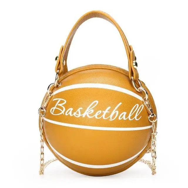 Stunning Ball Purses For Teenagers And Women Stylish Shoulder Bags, Crossbody Chain Hand Bags Personalit Leather Pink Basketball Bag For Females Stevvex