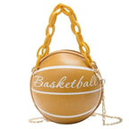 Stunning Ball Purses For Teenagers And Women Stylish Shoulder Bags, Crossbody Chain Hand Bags Personalit Leather Pink Basketball Bag For Females Stevvex