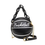 Stunning Ball Purses For Teenagers And Women Stylish Shoulder Bags, Crossbody Chain Hand Bags Personalit Leather Pink Basketball Bag For Females Stevvex