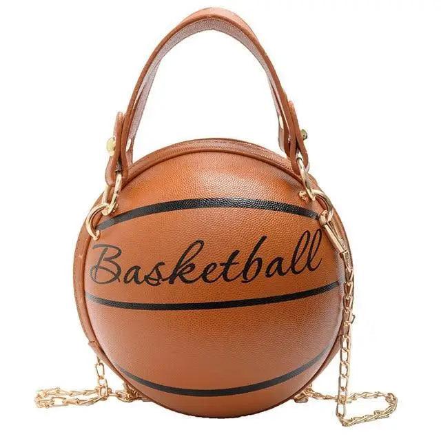 Stunning Ball Purses For Teenagers And Women Stylish Shoulder Bags, Crossbody Chain Hand Bags Personalit Leather Pink Basketball Bag For Females Stevvex