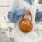 Stunning Ball Purses For Teenagers And Women Stylish Shoulder Bags, Crossbody Chain Hand Bags Personalit Leather Pink Basketball Bag For Females Stevvex