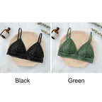 Stunning Hot Look Women's Lace Bra No Steel Ring Beauty Back comfor Wrapped Chest Comfortable Daisy Brassiere Stretch Triangle Cup Padded Underwear 1/2Pcs Stevvex