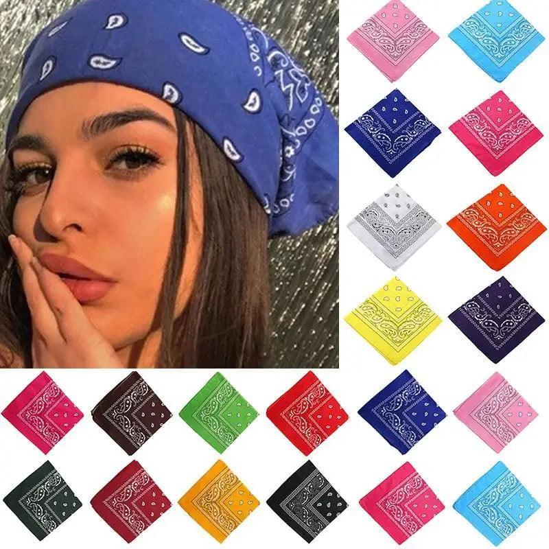 Stunning Print Bandana Hair Bands For Girls ,Women And Kids Unisex Square Scarf Turban Headband Hair Accessories Stevvex