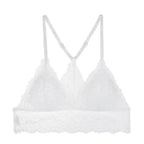 Stunning Women's French Style Lace Bra Girls Triangle Cup Lingerie With Deep V Wireless Underwear Soft Thin Seamless Bra Stevvex