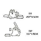 Styling The Feeding Cartoon Car Fuel Cap Stickers Funny Cat Lover Decal Vinyl Sticker Decals Accessories Cat Hungry Cat Feed Me! Vinyl Decal White Funny Cat Stickers For Cars
