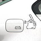 Styling The Feeding Cartoon Car Fuel Cap Stickers Funny Cat Lover Decal Vinyl Sticker Decals Accessories Cat Hungry Cat Feed Me! Vinyl Decal White Funny Cat Stickers For Cars