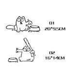 Styling The Feeding Cartoon Car Fuel Cap Stickers Funny Cat Lover Decal Vinyl Sticker Decals Accessories Cat Hungry Cat Feed Me! Vinyl Decal White Funny Cat Stickers For Cars
