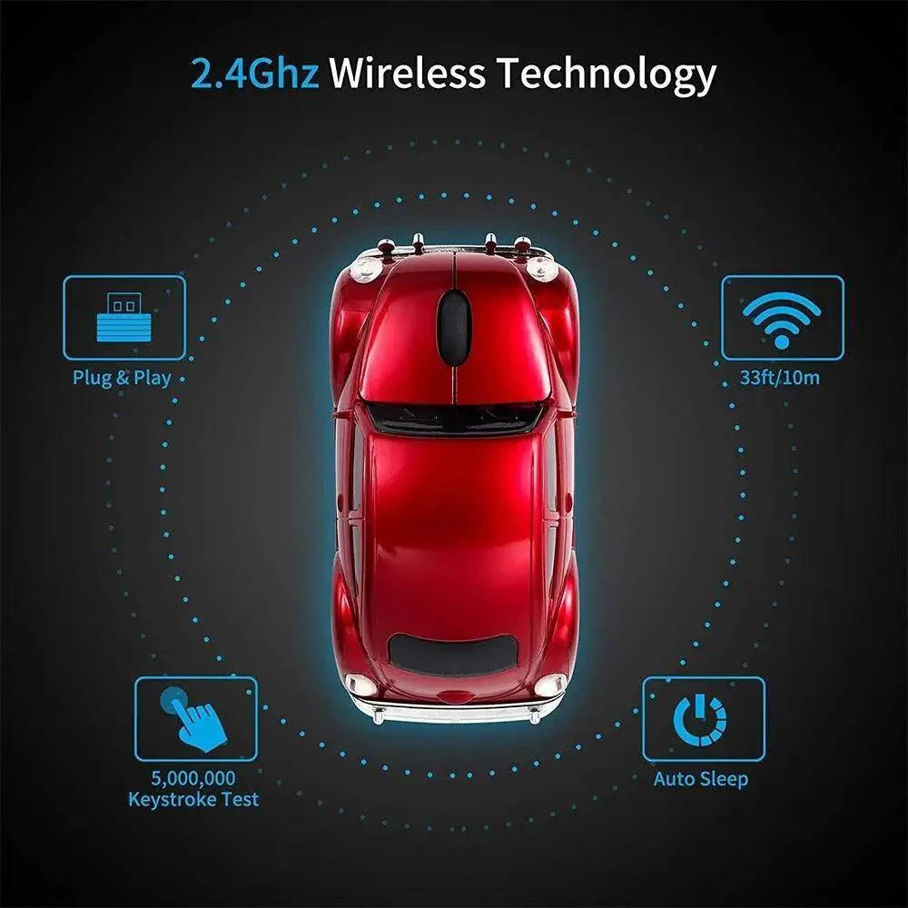 Stylish 2.4G Wireless Mouse Car Shape Computer USB Mice 1200DPI Office Mouse Unique 3D Sports Car Design Gamer Mouse Stevvex
