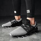 Stylish Black Mens Soft Casual Sneakers Breathable Comfort Sport Elegant Men Sneakers Stevvex