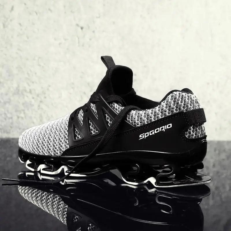 Stylish Black Mens Soft Casual Sneakers Breathable Comfort Sport Elegant Men Sneakers Stevvex