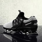 Stylish Black Mens Soft Casual Sneakers Breathable Comfort Sport Elegant Men Sneakers Stevvex
