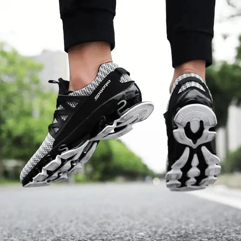 Stylish Black Mens Soft Casual Sneakers Breathable Comfort Sport Elegant Men Sneakers Stevvex