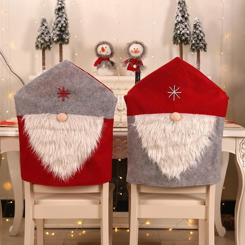 Stylish Chair Covers Christmas Santa Claus Chair Back Cover Christmas Dining Dinner Table Decoration New Year Party Supplies Dining Table Decoration for Home New Year Party Stevvex