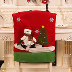 Stylish Chair Covers Christmas Santa Claus Chair Back Cover Christmas Dining Dinner Table Decoration New Year Party Supplies Dining Table Decoration for Home New Year Party Stevvex