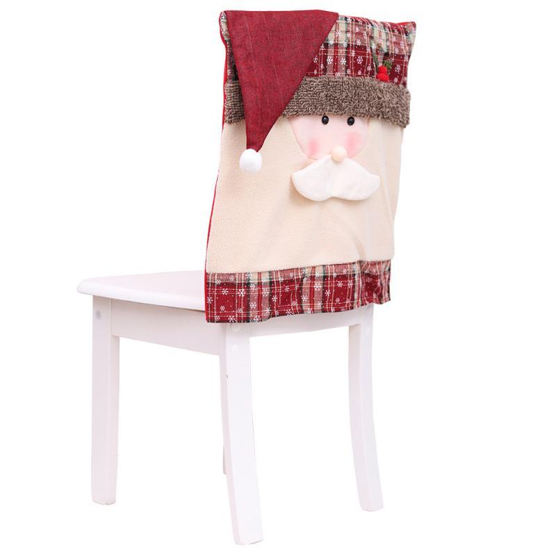 Stylish Chair Covers Christmas Santa Claus Chair Back Cover Christmas Dining Dinner Table Decoration New Year Party Supplies Dining Table Decoration for Home New Year Party Stevvex