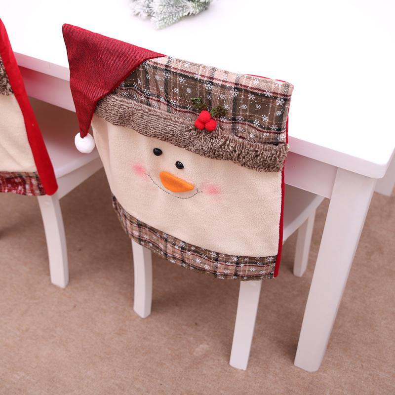 Stylish Chair Covers Christmas Santa Claus Chair Back Cover Christmas Dining Dinner Table Decoration New Year Party Supplies Dining Table Decoration for Home New Year Party Stevvex