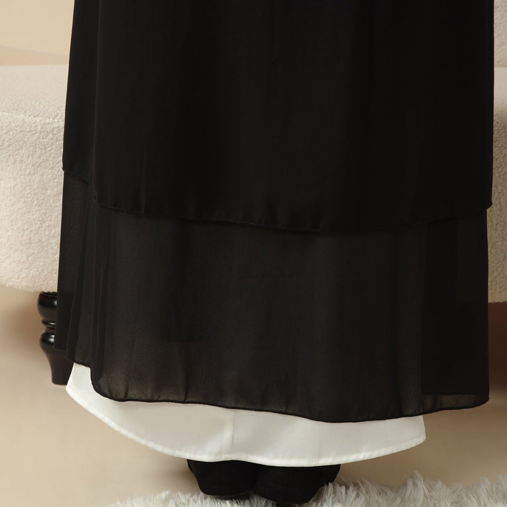 Stylish Chiffon Muslim Set Abaya (MOA008) - SJB-DIAMOND ELITES