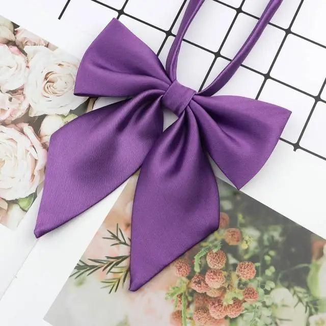 Stylish Colorful Women‘s Shirts Bowtie Ladies Girl School Wedding Party Bowtie For Women  Adjustable Pre-tied Solid Color Handmade Bowties for Women Stevvex