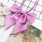 Stylish Colorful Women‘s Shirts Bowtie Ladies Girl School Wedding Party Bowtie For Women  Adjustable Pre-tied Solid Color Handmade Bowties for Women Stevvex