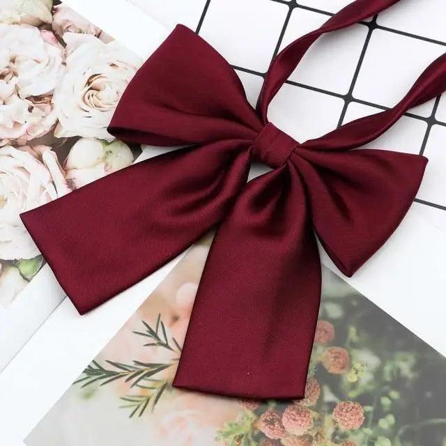 Stylish Colorful Women‘s Shirts Bowtie Ladies Girl School Wedding Party Bowtie For Women  Adjustable Pre-tied Solid Color Handmade Bowties for Women Stevvex