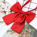 Stylish Colorful Women‘s Shirts Bowtie Ladies Girl School Wedding Party Bowtie For Women  Adjustable Pre-tied Solid Color Handmade Bowties for Women Stevvex