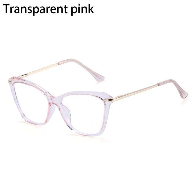Stylish Eyeglasses Glasses Clear Lens  Blue Light Blocking Glasses Women Men Fashion Cat Eye Glasses Computer Gaming Eyeglasses Eye Protection Eyewear Stevvex