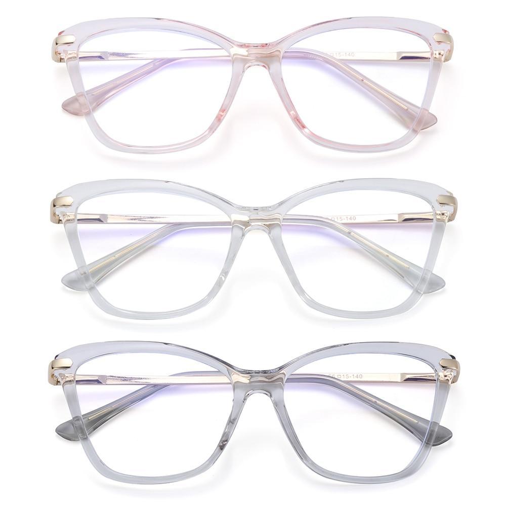 Stylish Eyeglasses Glasses Clear Lens  Blue Light Blocking Glasses Women Men Fashion Cat Eye Glasses Computer Gaming Eyeglasses Eye Protection Eyewear Stevvex