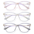 Stylish Eyeglasses Glasses Clear Lens  Blue Light Blocking Glasses Women Men Fashion Cat Eye Glasses Computer Gaming Eyeglasses Eye Protection Eyewear Stevvex