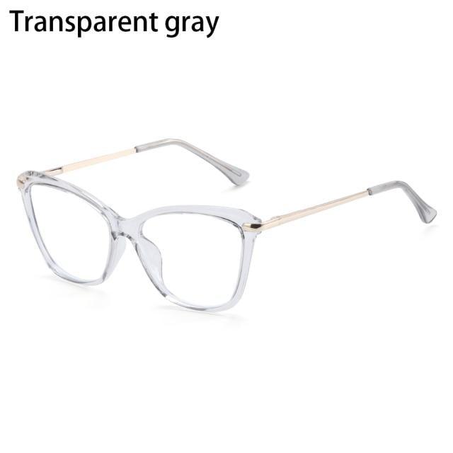 Stylish Eyeglasses Glasses Clear Lens  Blue Light Blocking Glasses Women Men Fashion Cat Eye Glasses Computer Gaming Eyeglasses Eye Protection Eyewear Stevvex
