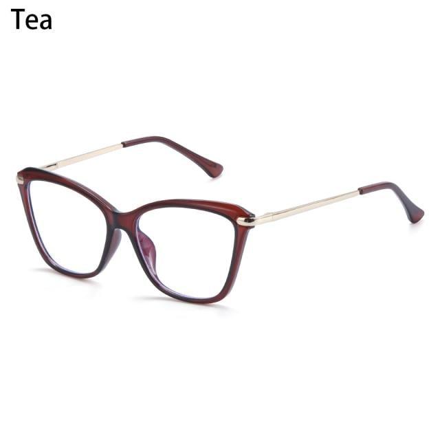 Stylish Eyeglasses Glasses Clear Lens  Blue Light Blocking Glasses Women Men Fashion Cat Eye Glasses Computer Gaming Eyeglasses Eye Protection Eyewear Stevvex