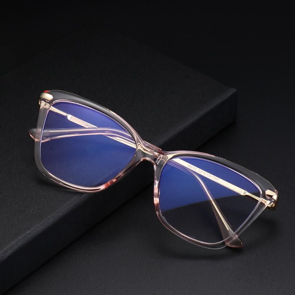 Stylish Eyeglasses Glasses Clear Lens  Blue Light Blocking Glasses Women Men Fashion Cat Eye Glasses Computer Gaming Eyeglasses Eye Protection Eyewear Stevvex