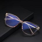 Stylish Eyeglasses Glasses Clear Lens  Blue Light Blocking Glasses Women Men Fashion Cat Eye Glasses Computer Gaming Eyeglasses Eye Protection Eyewear Stevvex
