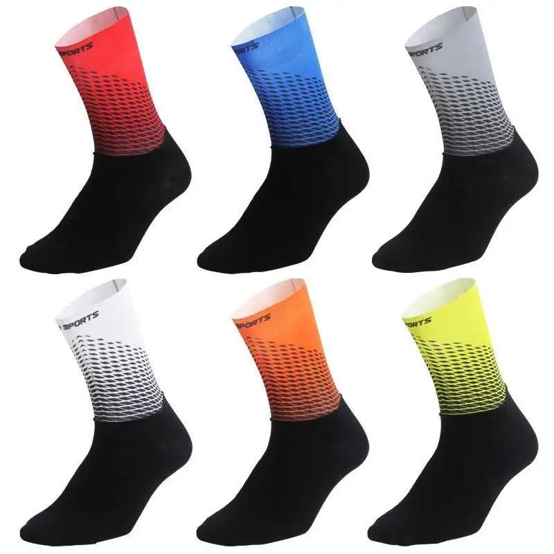 Stylish Fabric Cycling Socks Compression Anti Slip  Breathable Sport Socks For Men And Women  Functional Sports Athletics Breathable Socks Stevvex