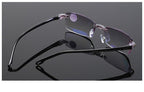 Stylish Fashionable  Blue Light Blocking Rimless Reading Glasses Women Men Simple Modern Square Frameless Diopters Glasses Frameless Reading Glasses Blue Light Blocking Rimless Computer Reader Lightweight Anti Glare Filter Eyeglasses Stevvex